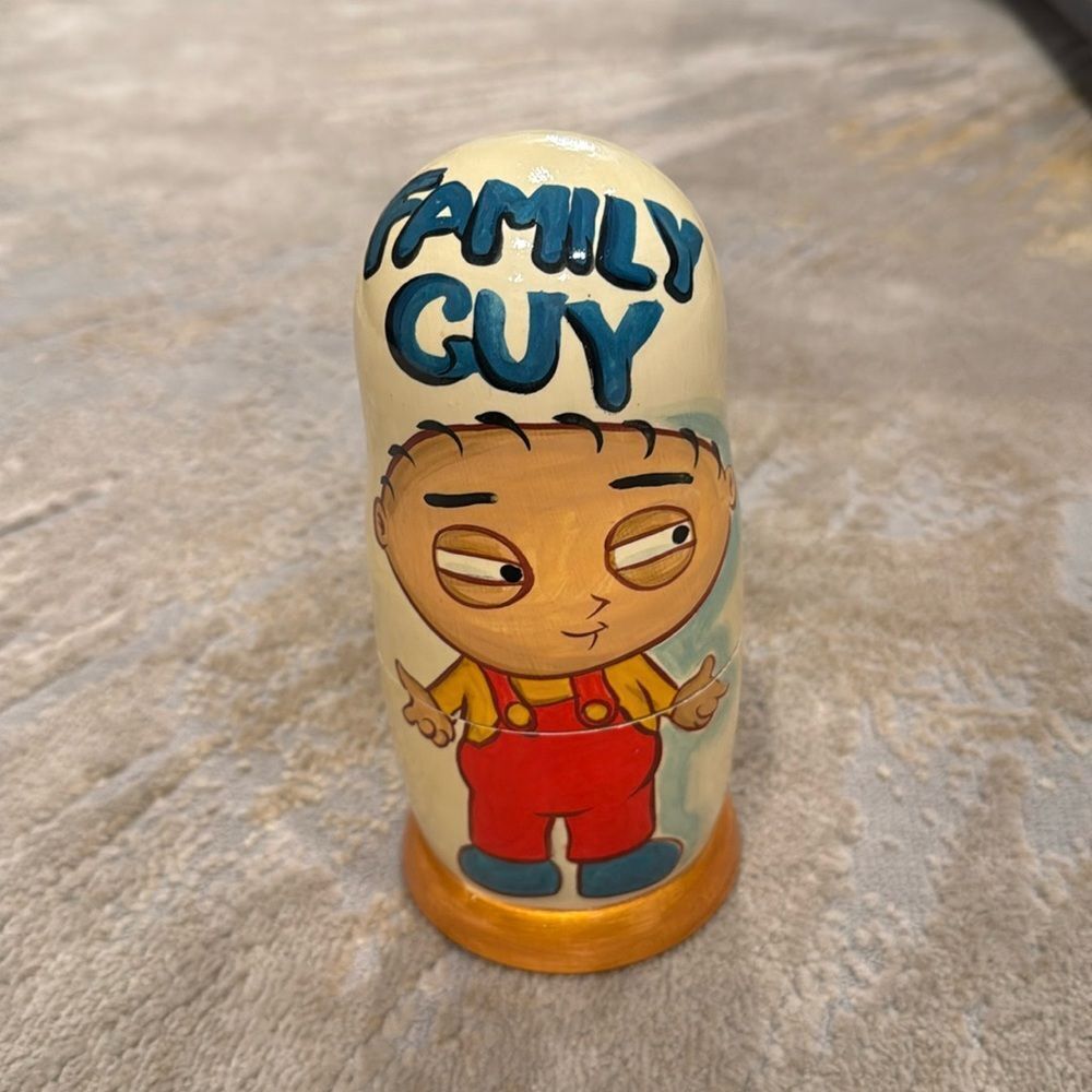 6" Family Guy Griffin Fam Russian Stacking Nesting Dolls 5 Set Wood Hand Painted